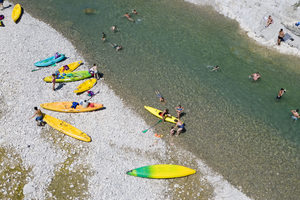 Canoë-kayak sur la rivière Drôme (Pays Diois) - © Noak Fonds OT Pays Diois